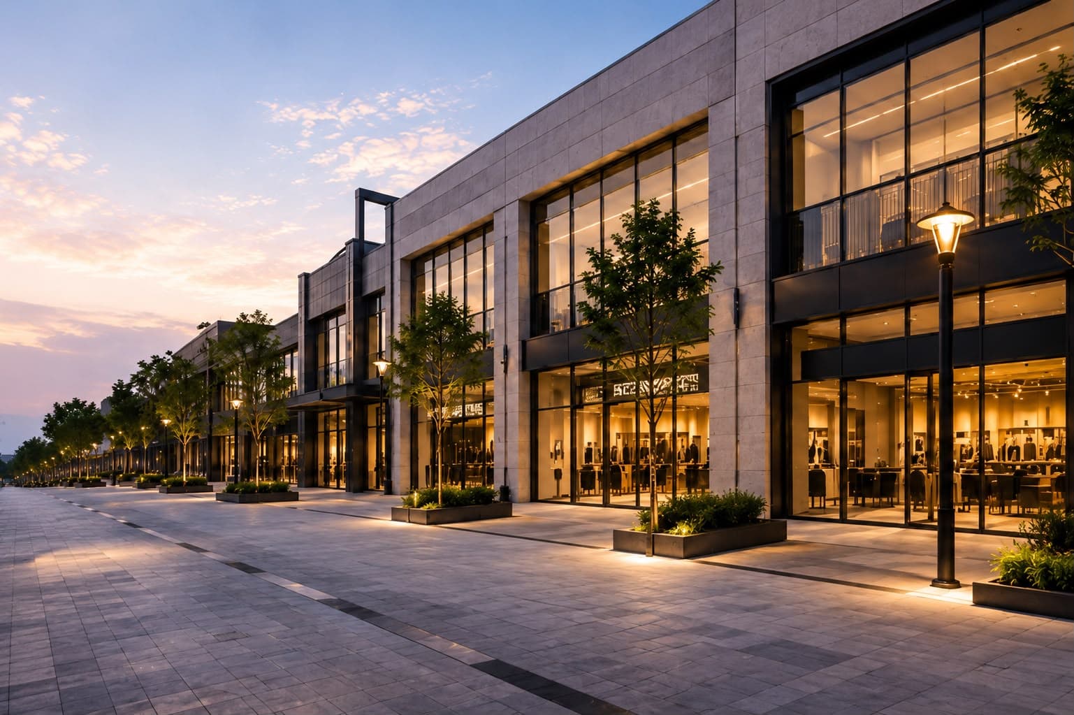Modern retail commercial property